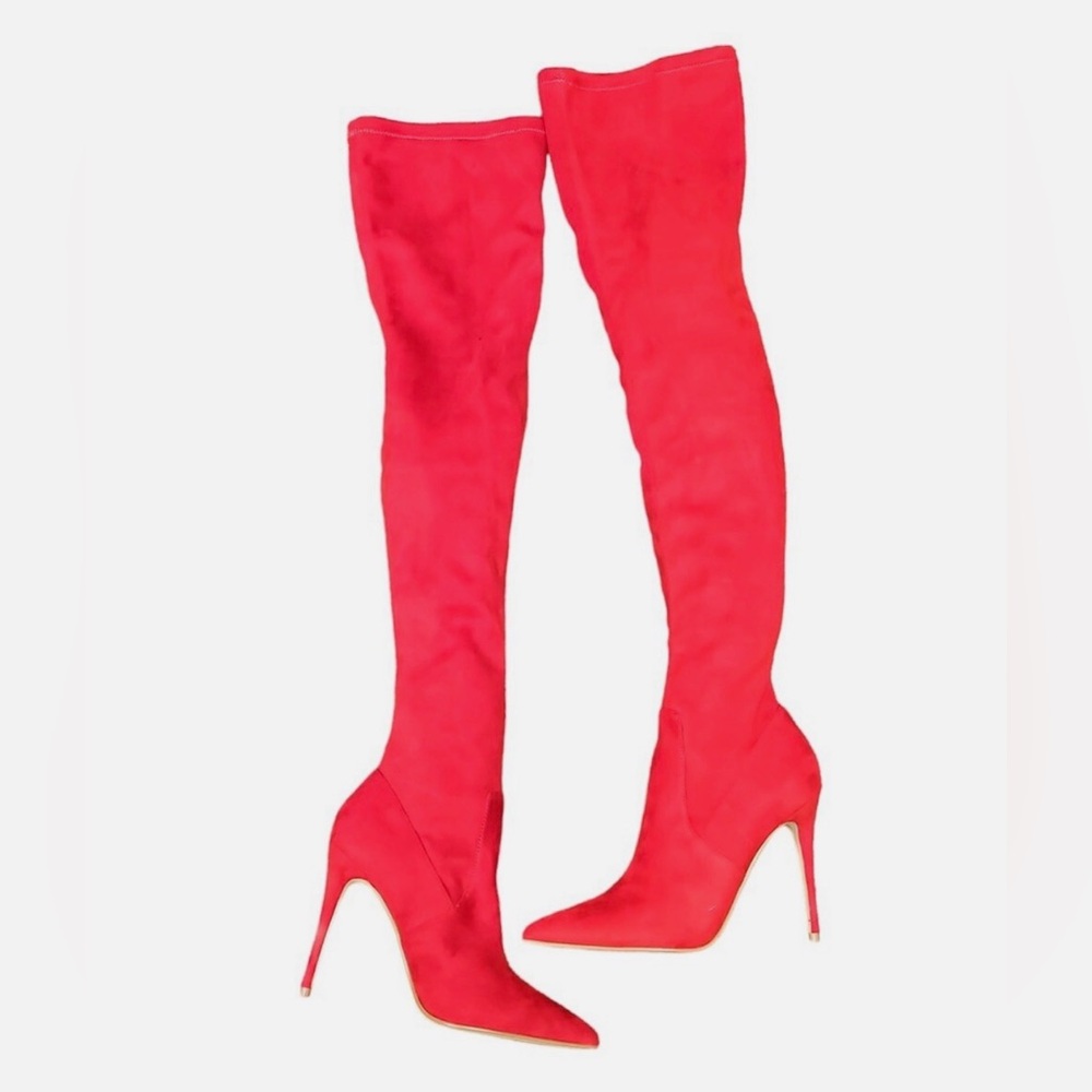 Steve Madden Vibrant Red Over-the-Knee Boots
